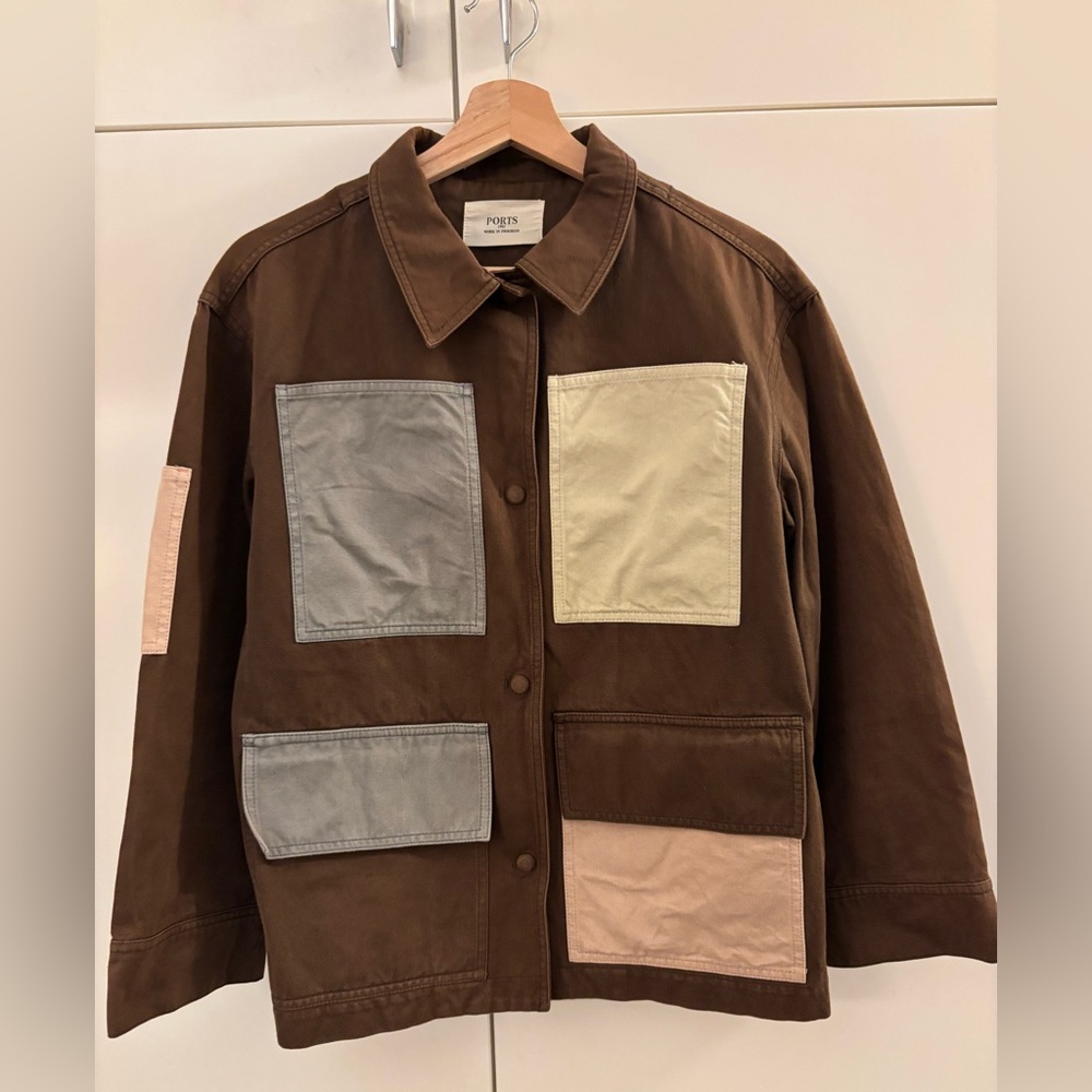 Ports 1961 Brown Patchwork Chore Coat